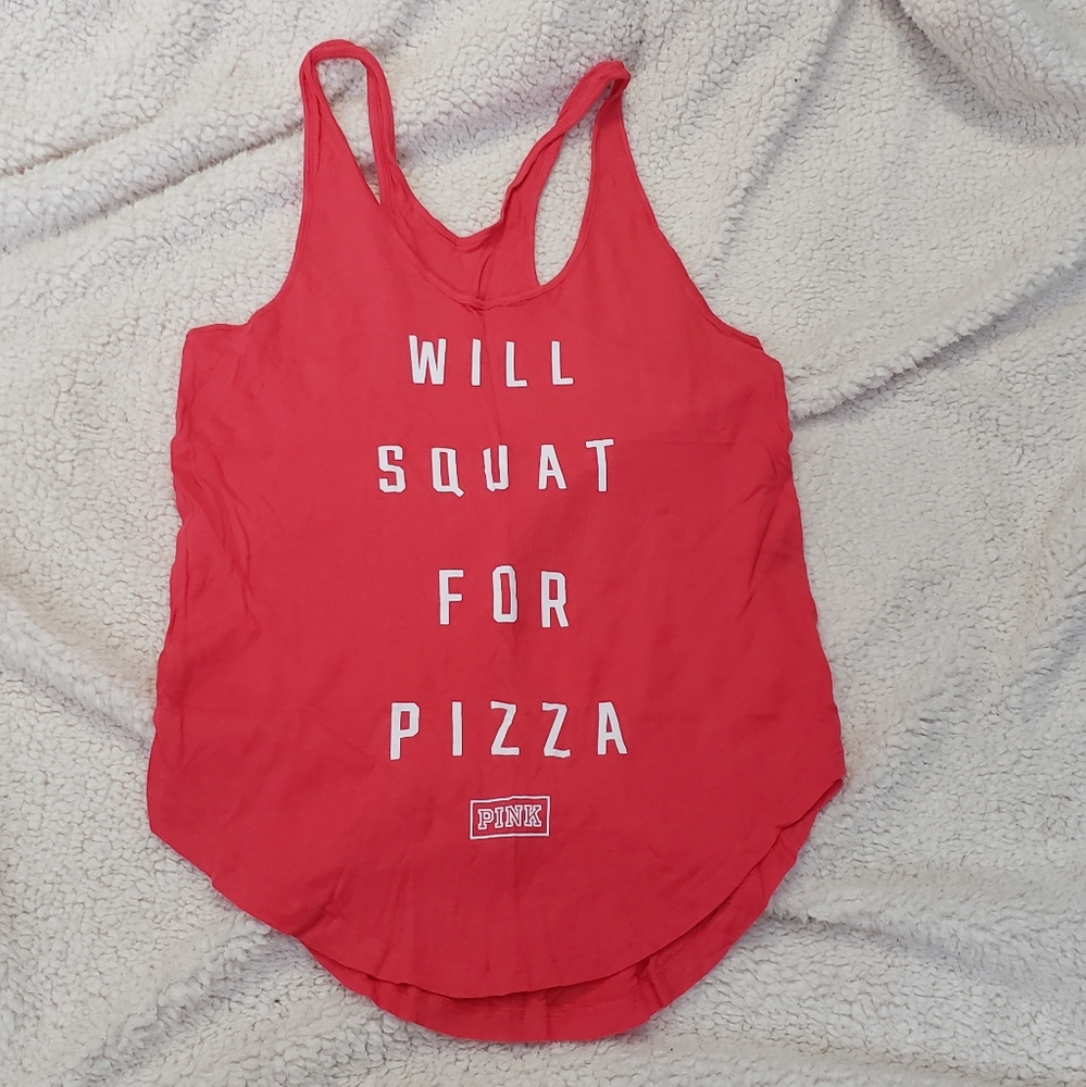 VS Pink PIZZA Workout Racerback Tank